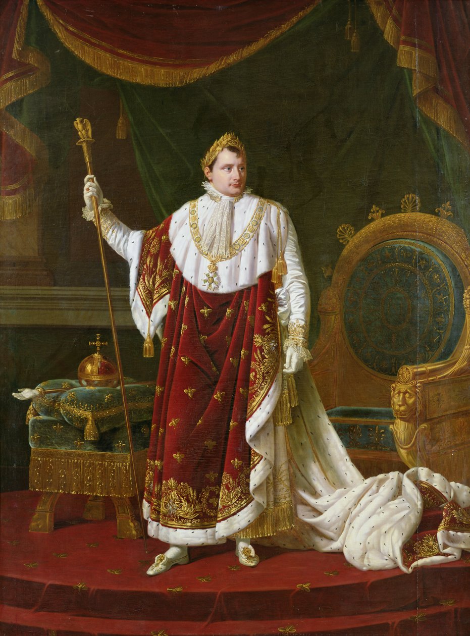 Portret van Napoleon (1769-1821) in zijn kroningsgewaden, 1811 door Robert Lefevre