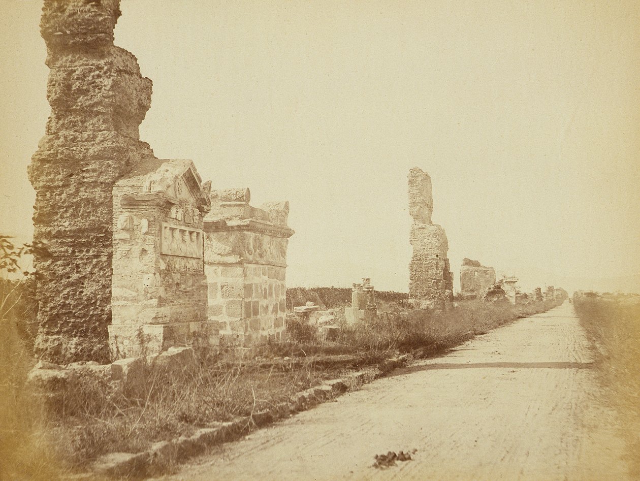 Uitzicht op de Via Appia Antica door Robert MacPherson