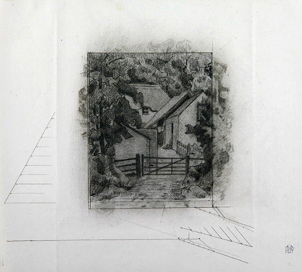 Fields Farm, Clayhidon, 1917 door Robert Polhill Bevan