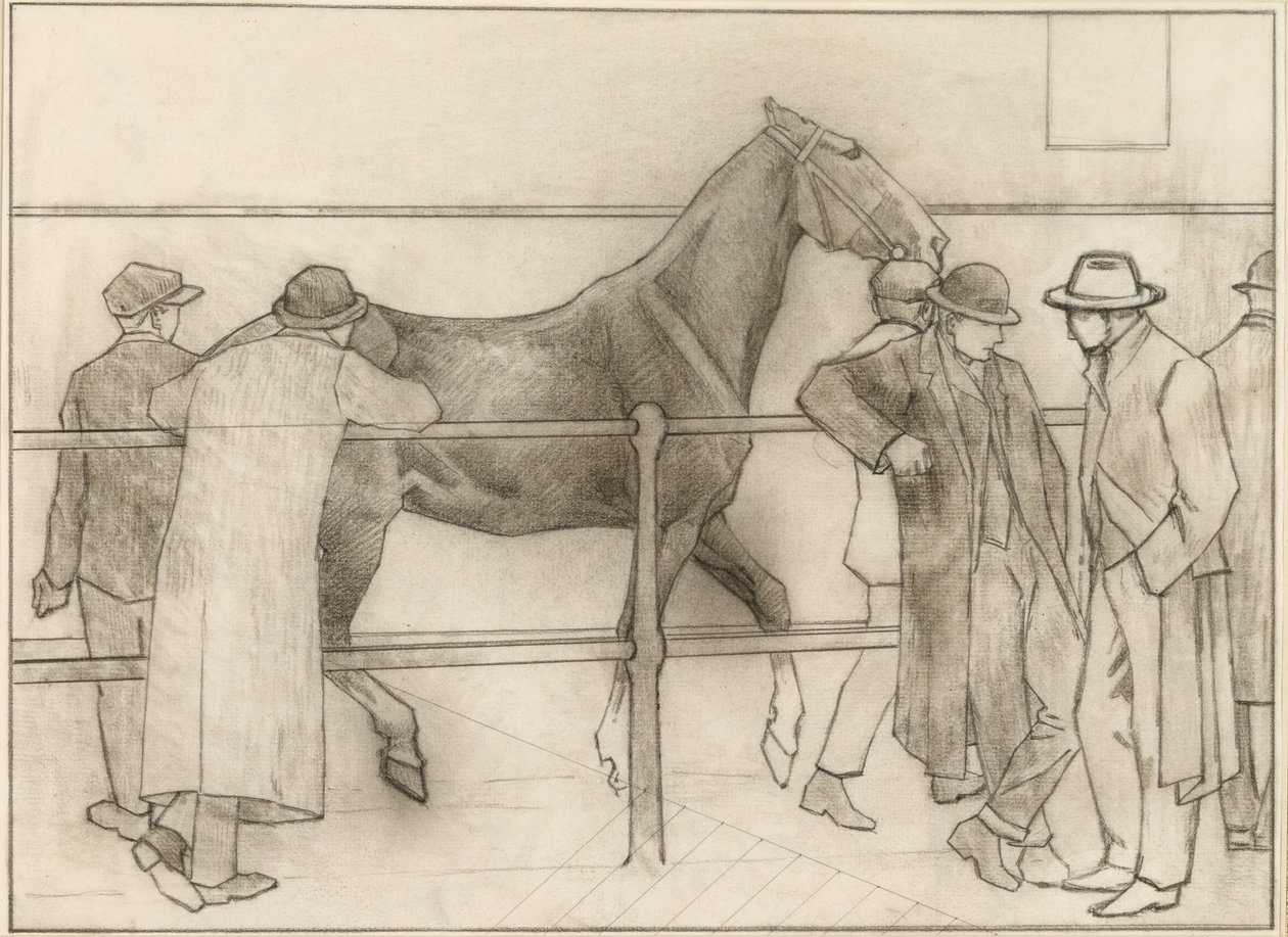 Paardenhandelaren, ca. 1918 door Robert Polhill Bevan