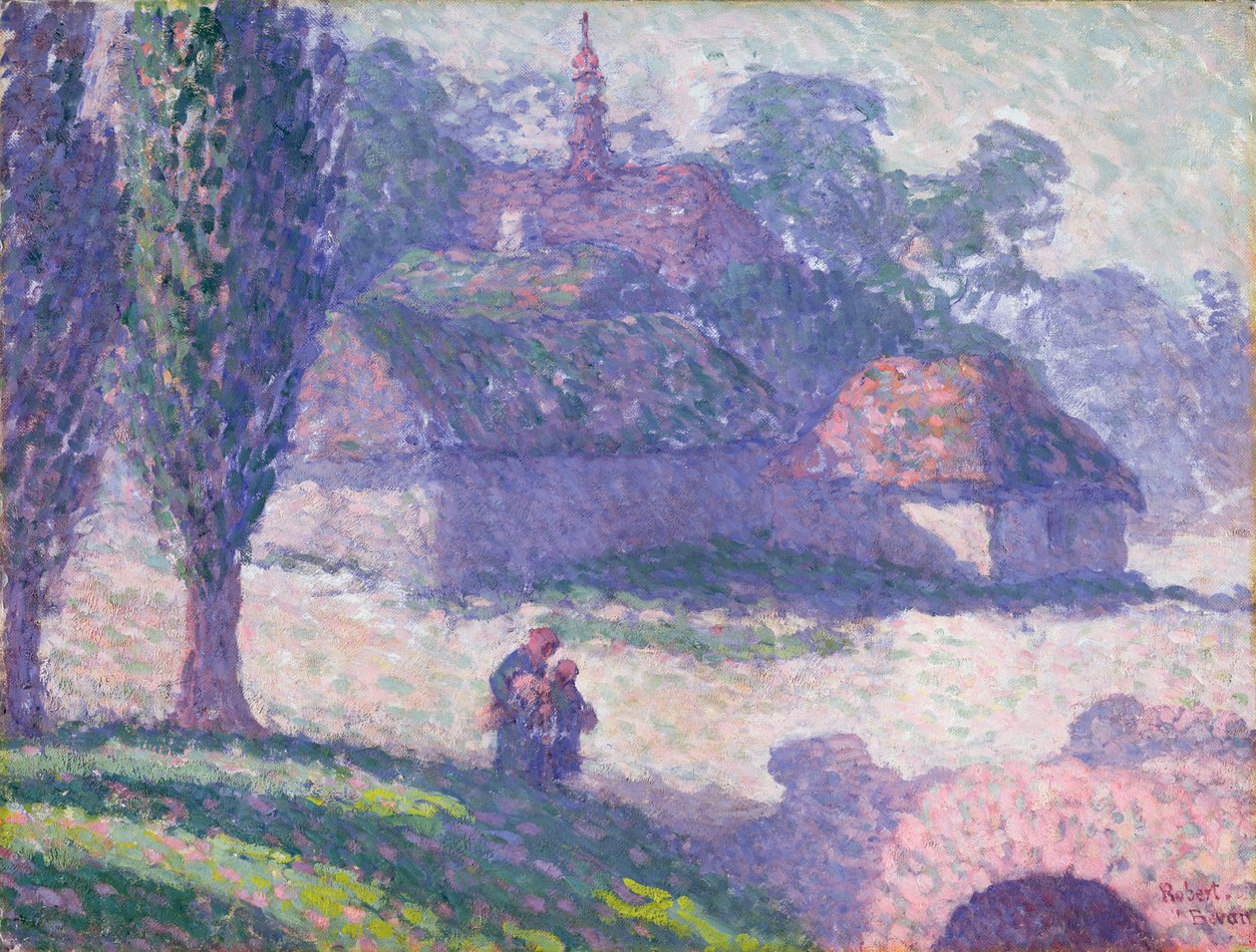 Mydlow dorp, Polen door Robert Polhill Bevan