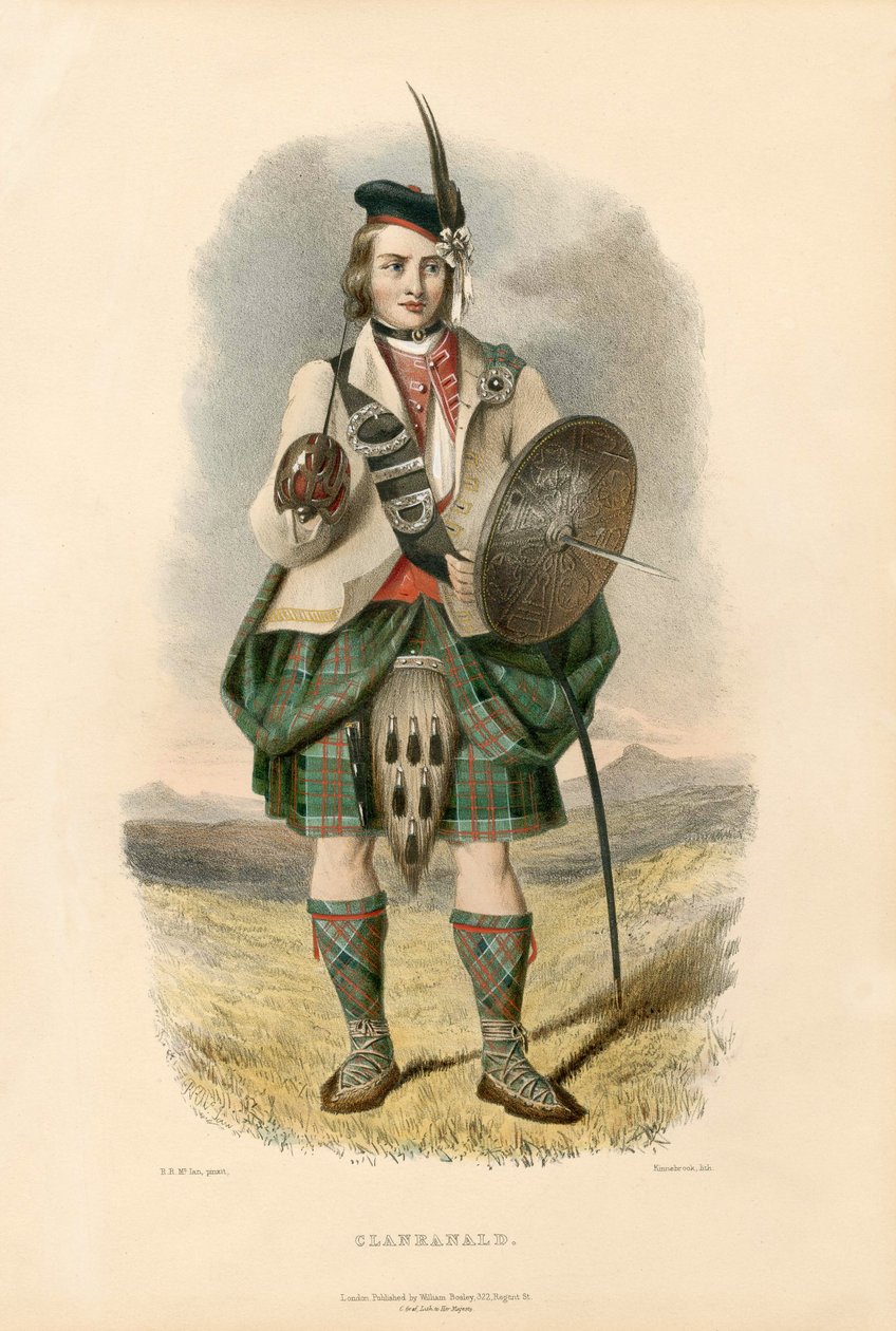 Clanranald, uit The Clans of the Scottish Highlands, uitgegeven 1845 door Robert Ronald McIan