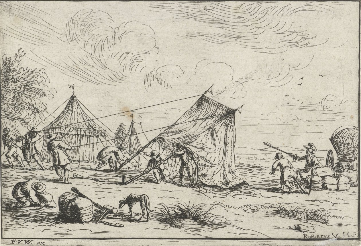 Een tent opzetten door Robert van den Hoecke