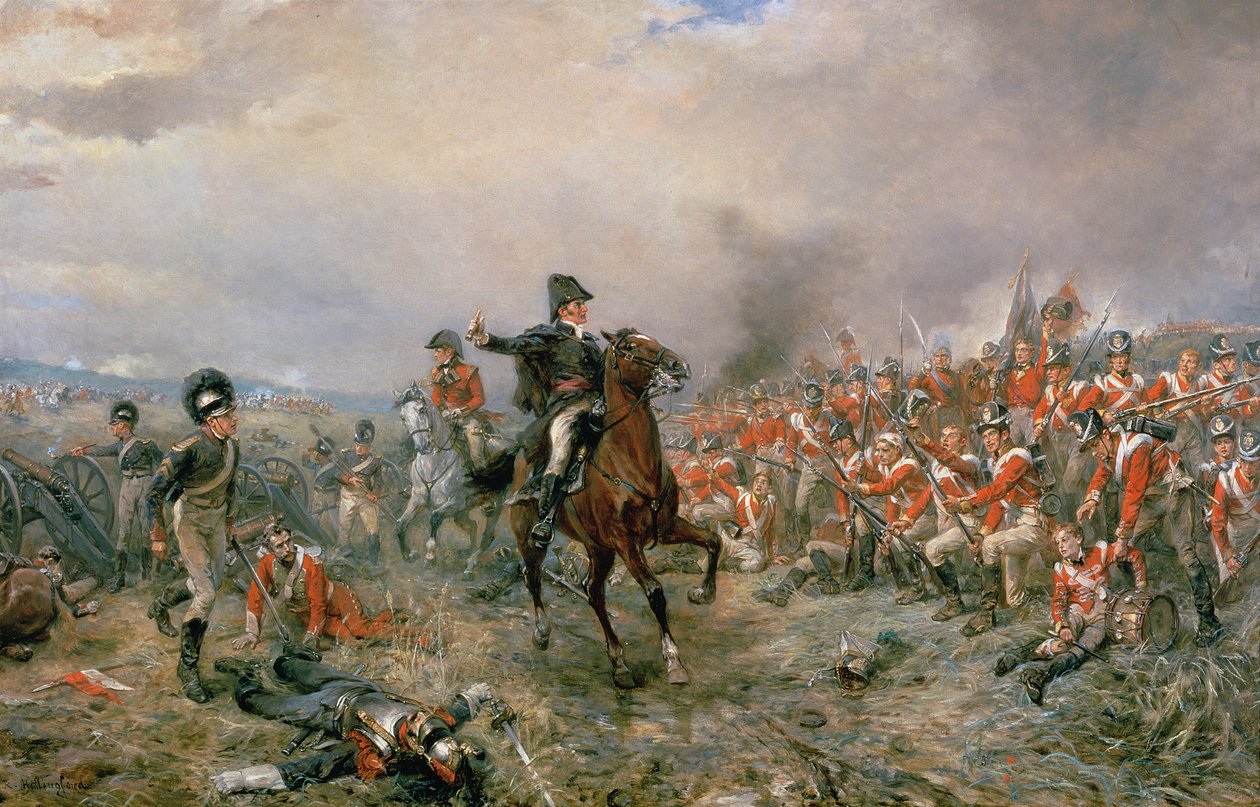 De Hertog van Wellington bij Waterloo door Robert Alexander Hillingford