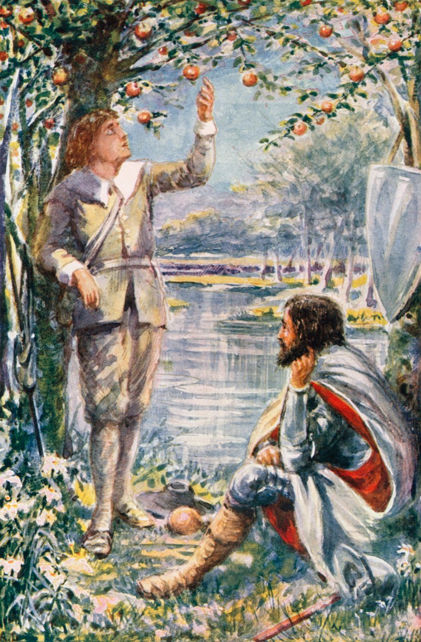 Bij de rivier van het levenswater (kleurenlitho) door Robert Ambrose (after) Dudley