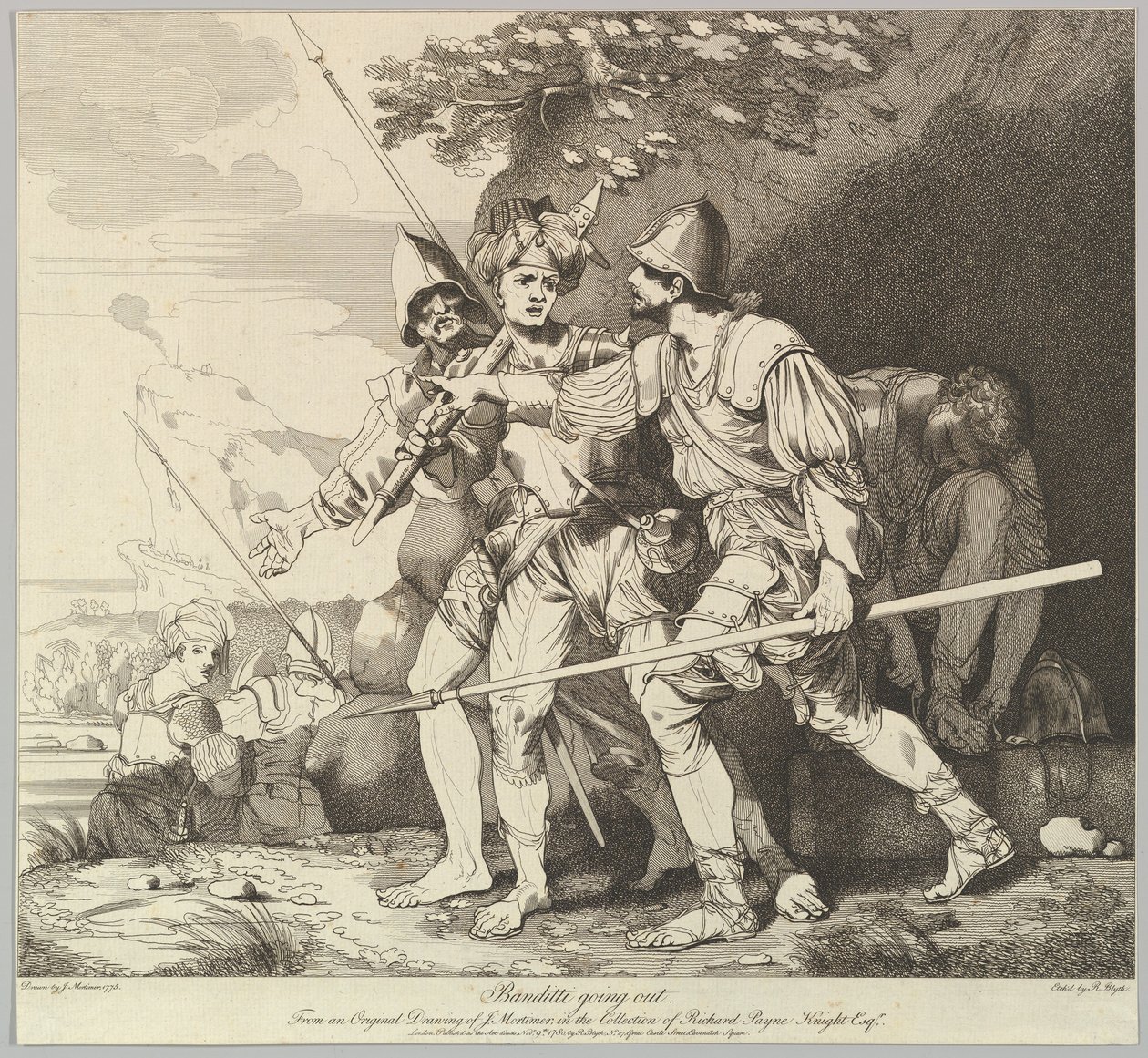 Bandieten Vertrekken, 9 november 1780 door Robert Blyth