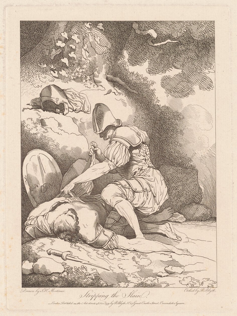 De Gesneuvelden Ontkleden door Robert Blyth, after John Hamilton Mortimer