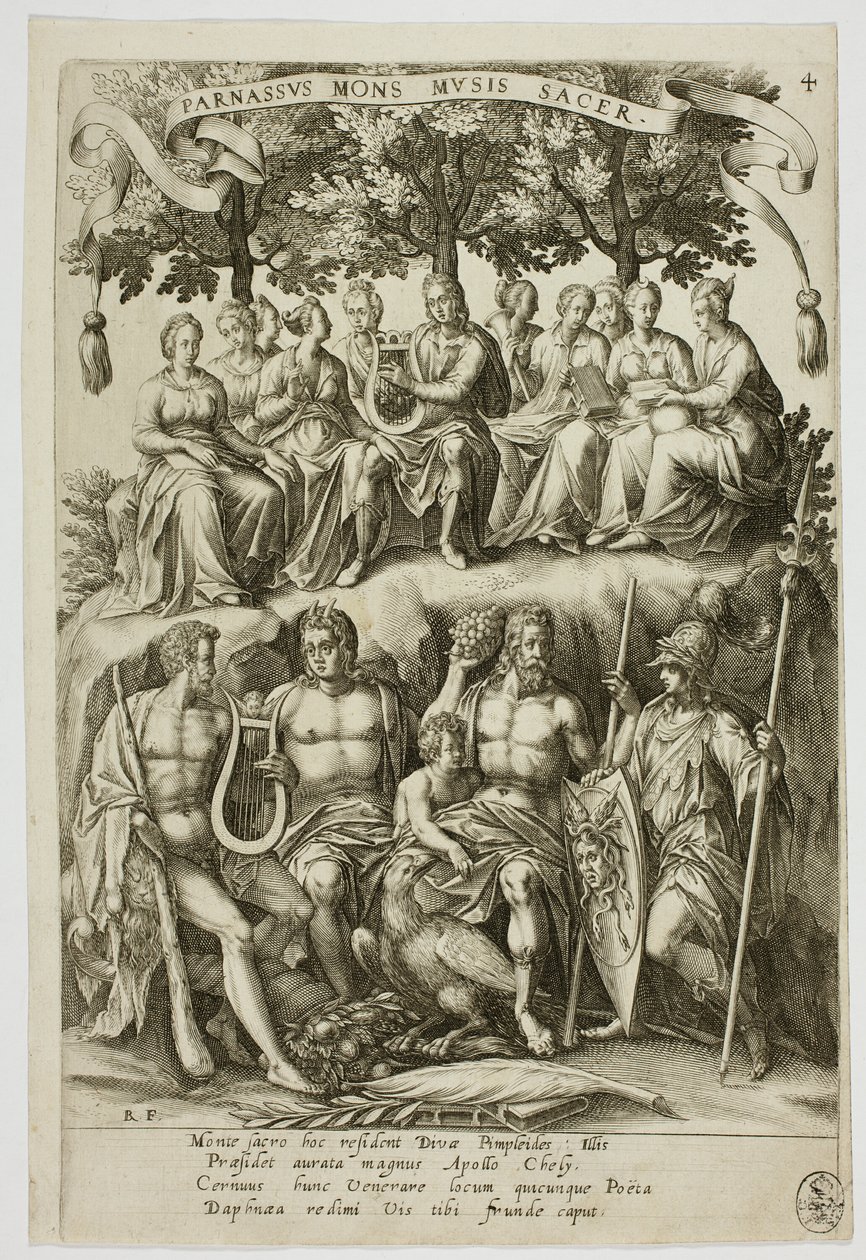 Parnassus, plaat 4 van Parnassus Biceps door Robert Boissard