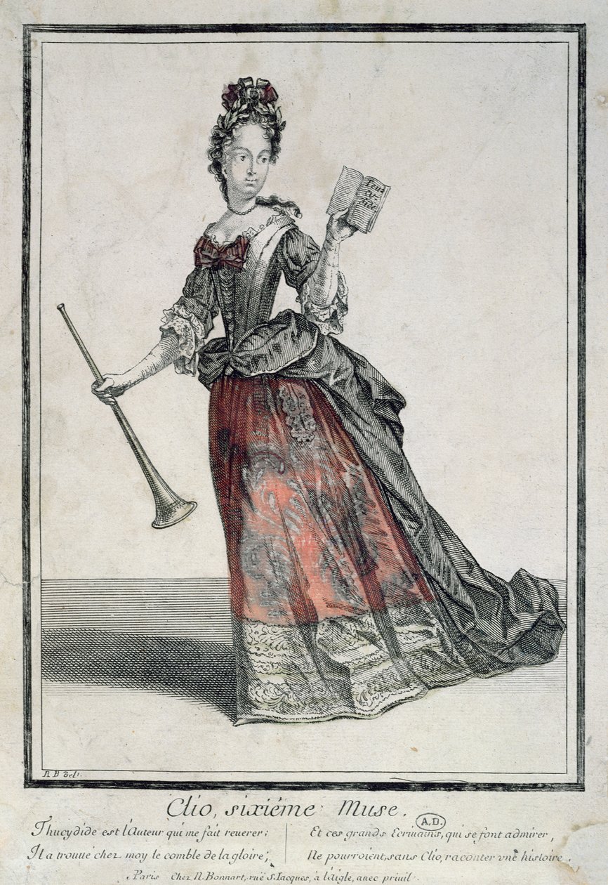 Clio, Muze van Epische Poëzie en Geschiedenis door Robert Bonnart