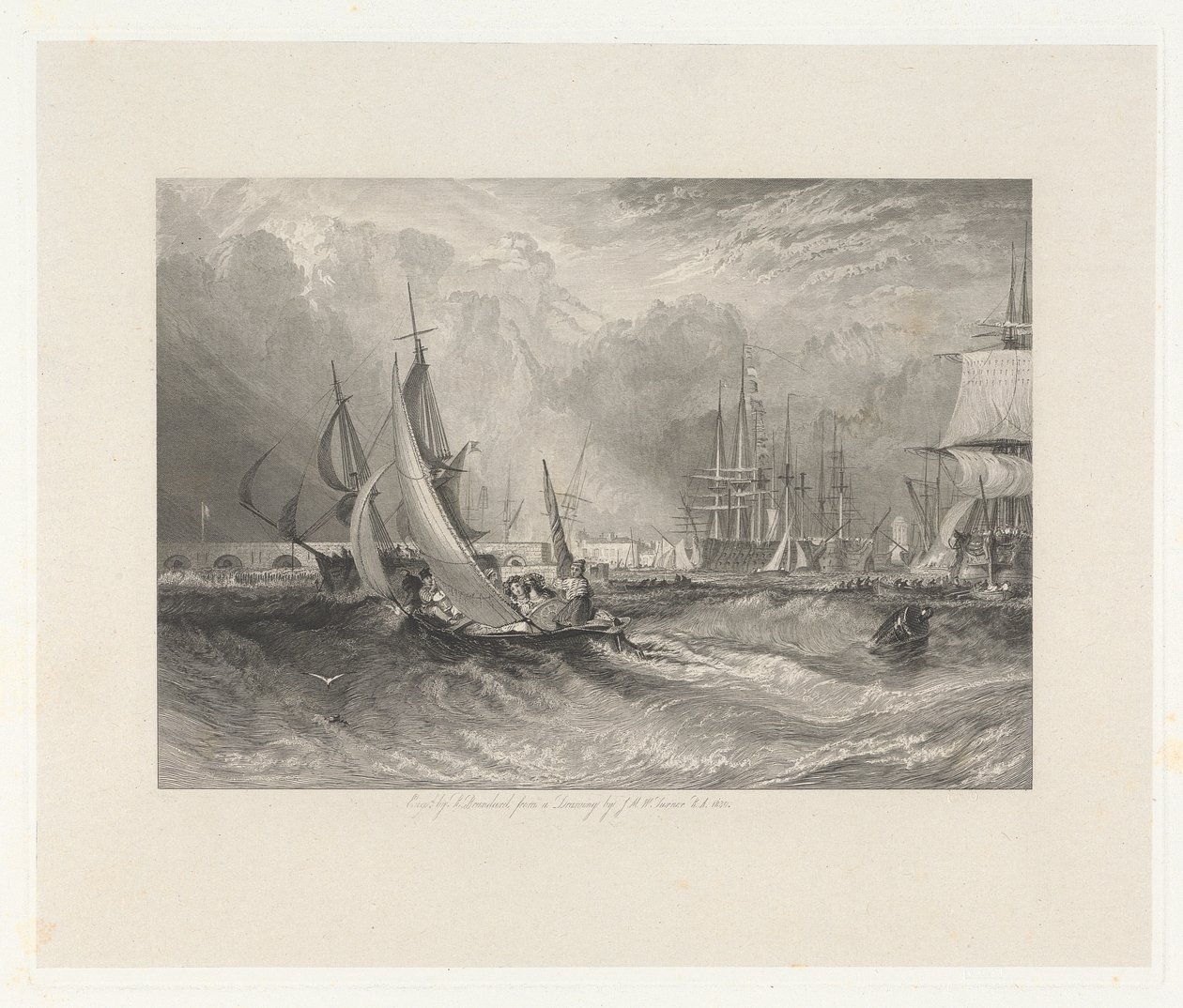 Gasport, ingang van de haven van Portsmouth door Robert Brandard