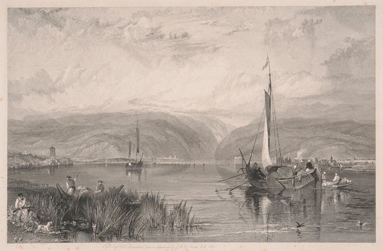 De Rijn - Neuwied en Weissenthurm door Robert Brandard