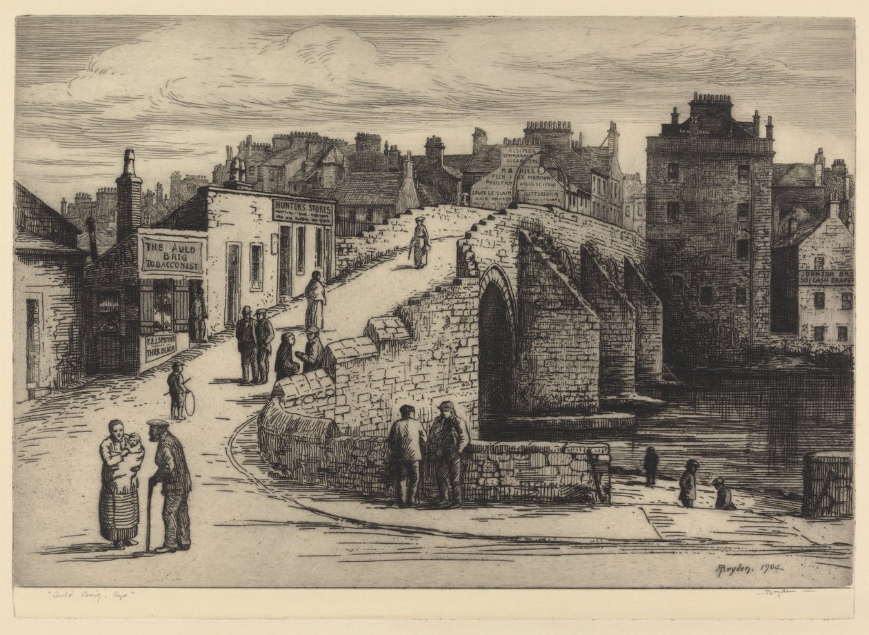 Auld Brig, Ayr door Robert Bryden