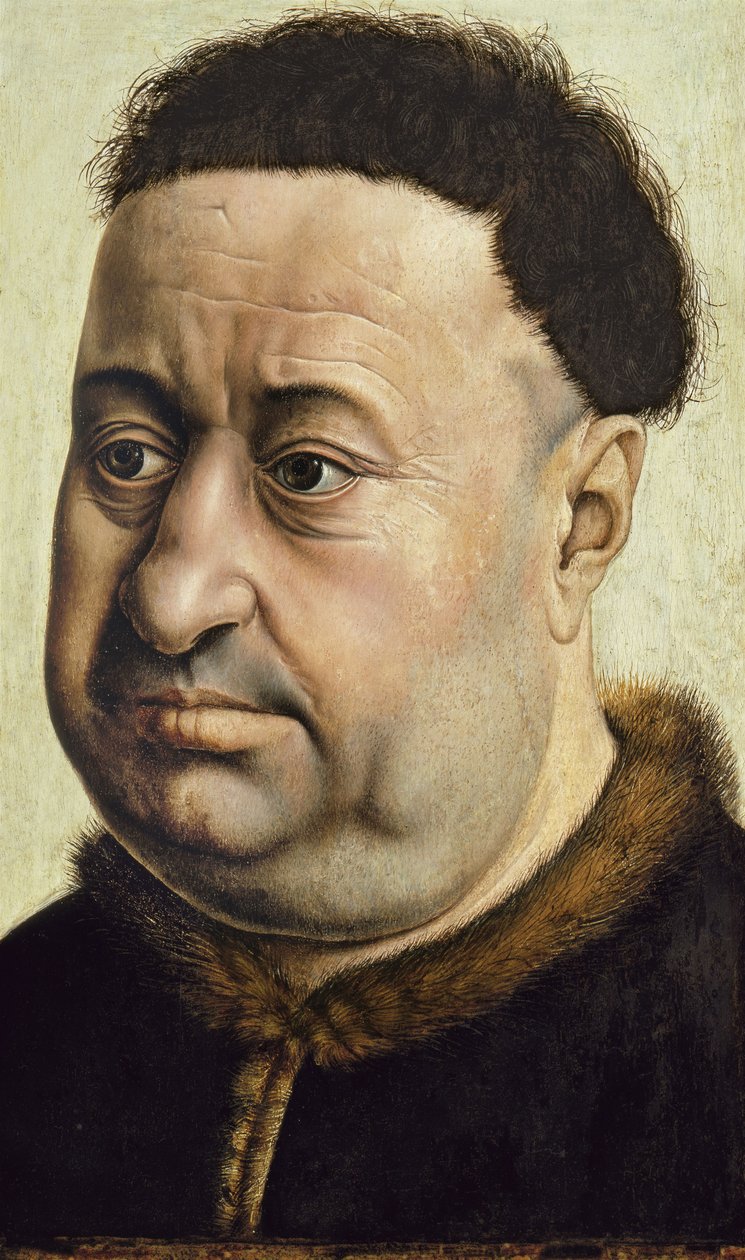 Portret van een man Robert de Masmines, ca. 1425 door Robert Campin
