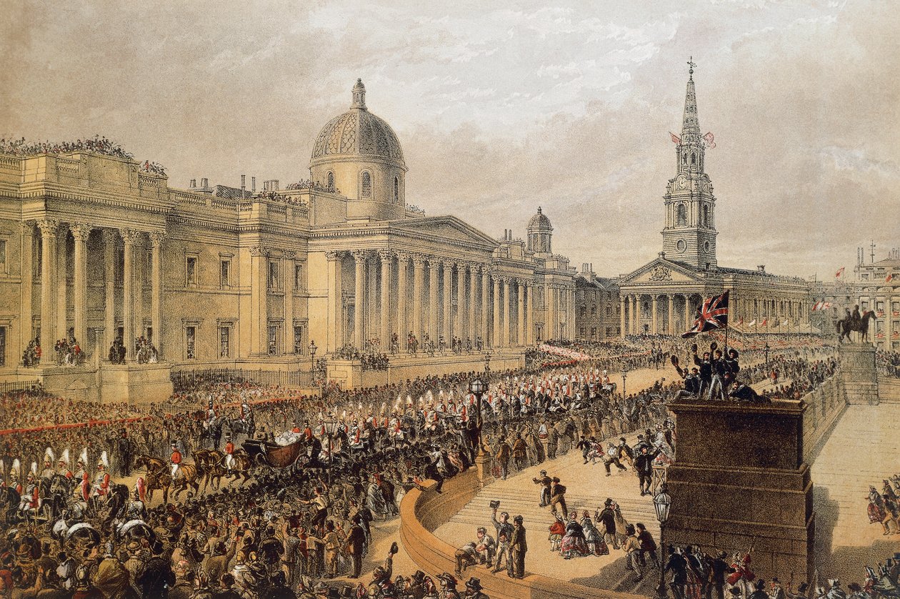 Huwelijksprocessie van Edward VII en Prinses Alexandra van Denemarken, Londen door Robert Charles Dudley