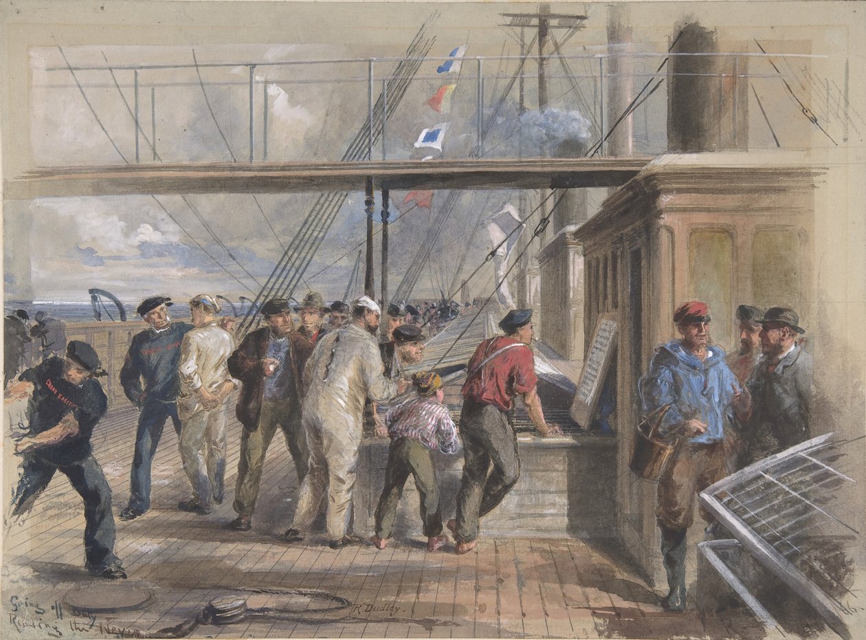 Nieuws ontvangen via de Atlantische kabel uit alle delen van de wereld, 1866 door Robert Charles Dudley