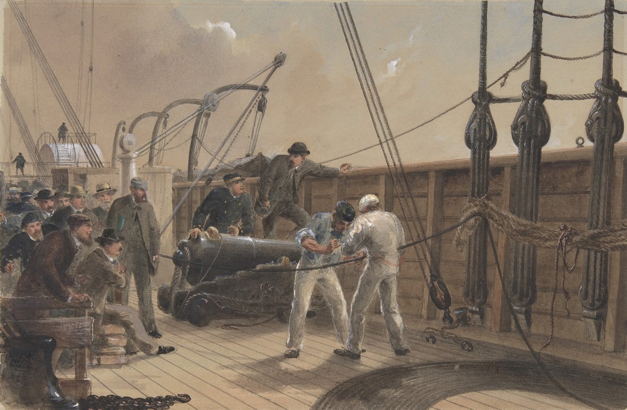Het Splitsen van de Kabel na het Eerste Ongeluk aan Boord van de Great Eastern door Robert Charles Dudley