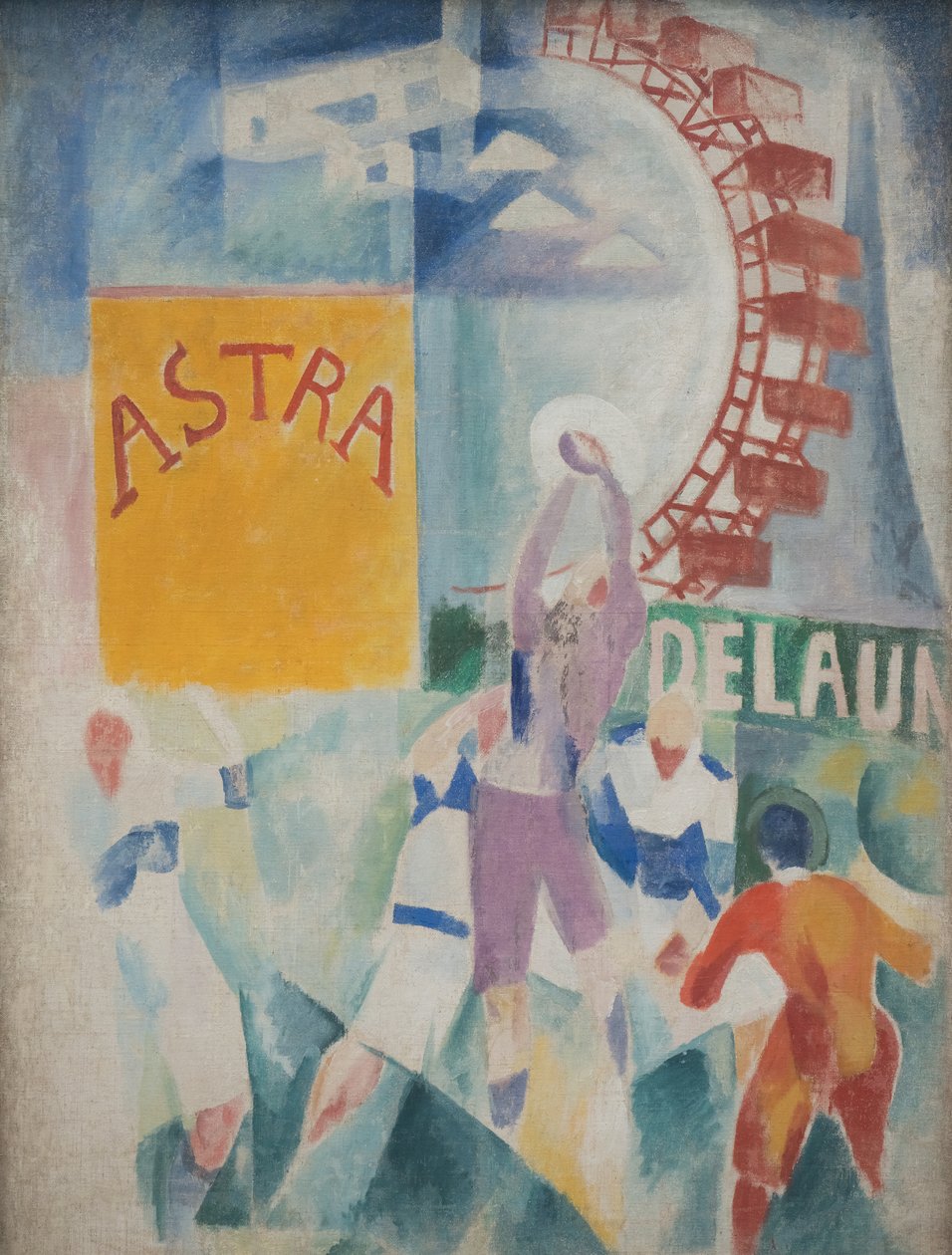 Die Mannschaft von Cardiff door Robert Delaunay