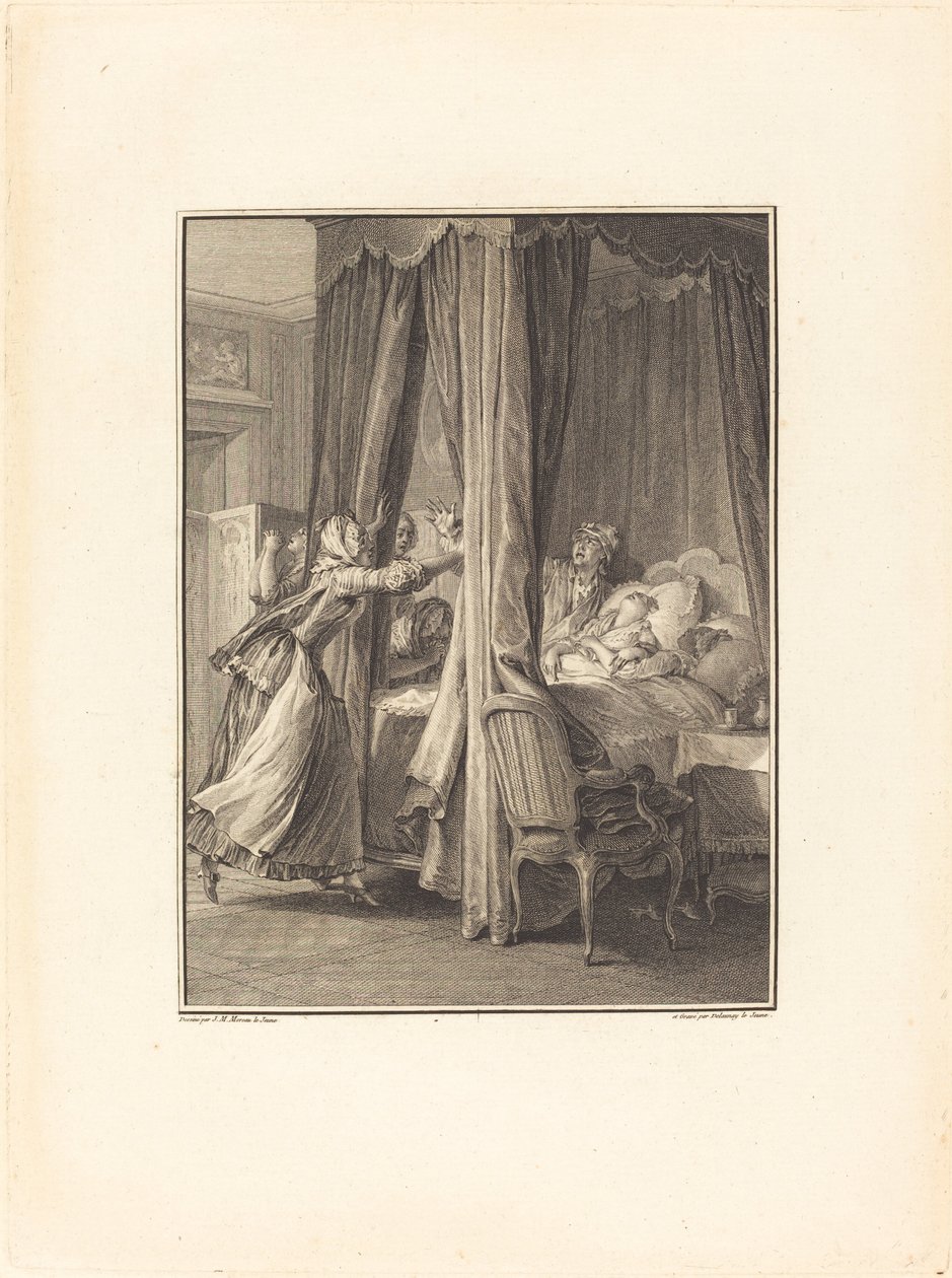Dood van Julie door Robert Delaunay after Jean Michel Moreau
