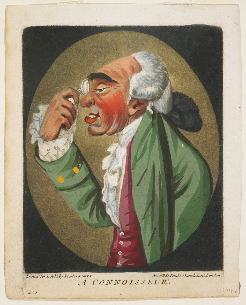 Een Kenner, uit Een Boek van Hoofden, 1795 door Robert Dighton