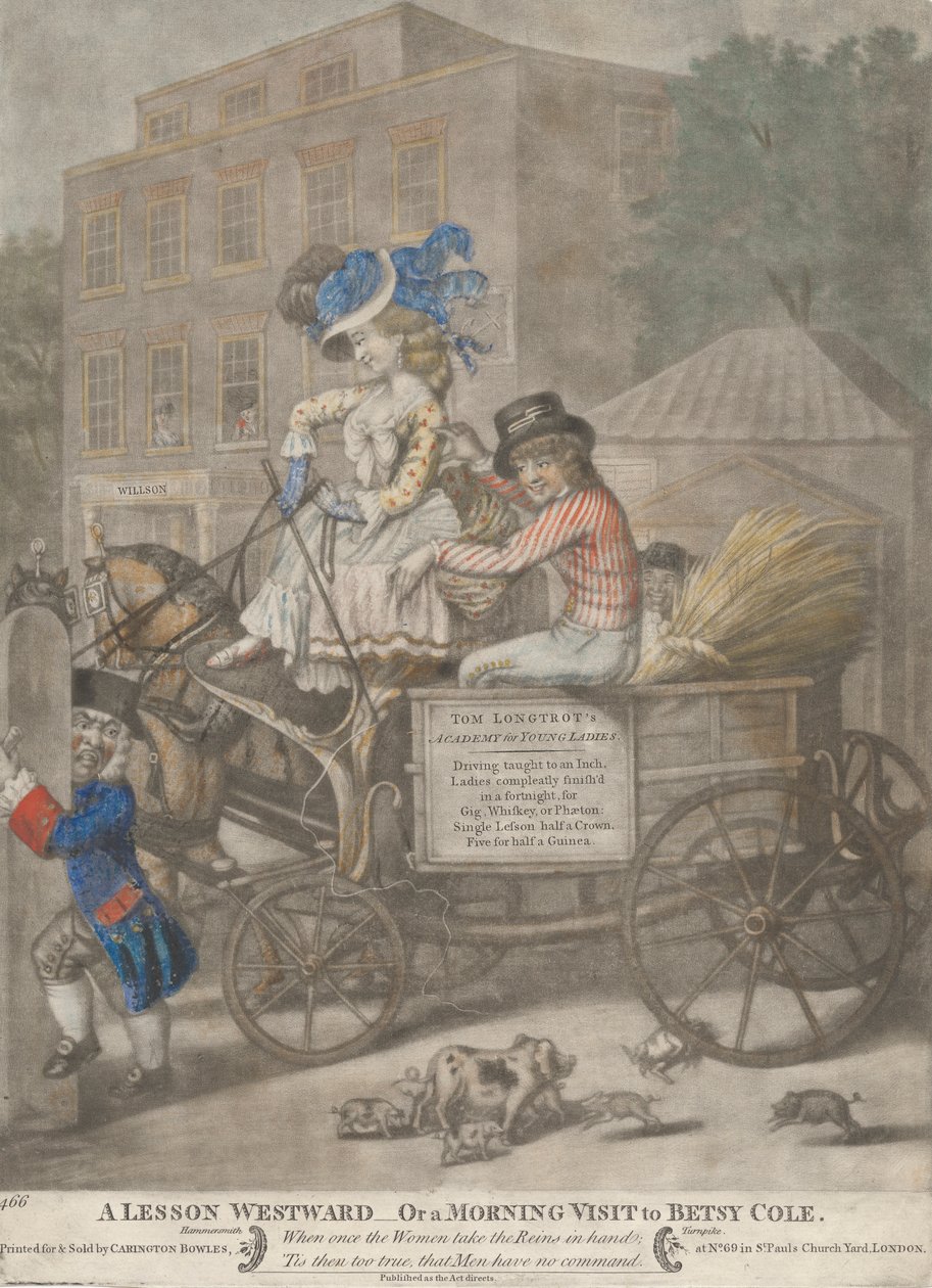 Een les westwaarts - of een ochtendbezoek aan Betsy Cole door Robert Dighton
