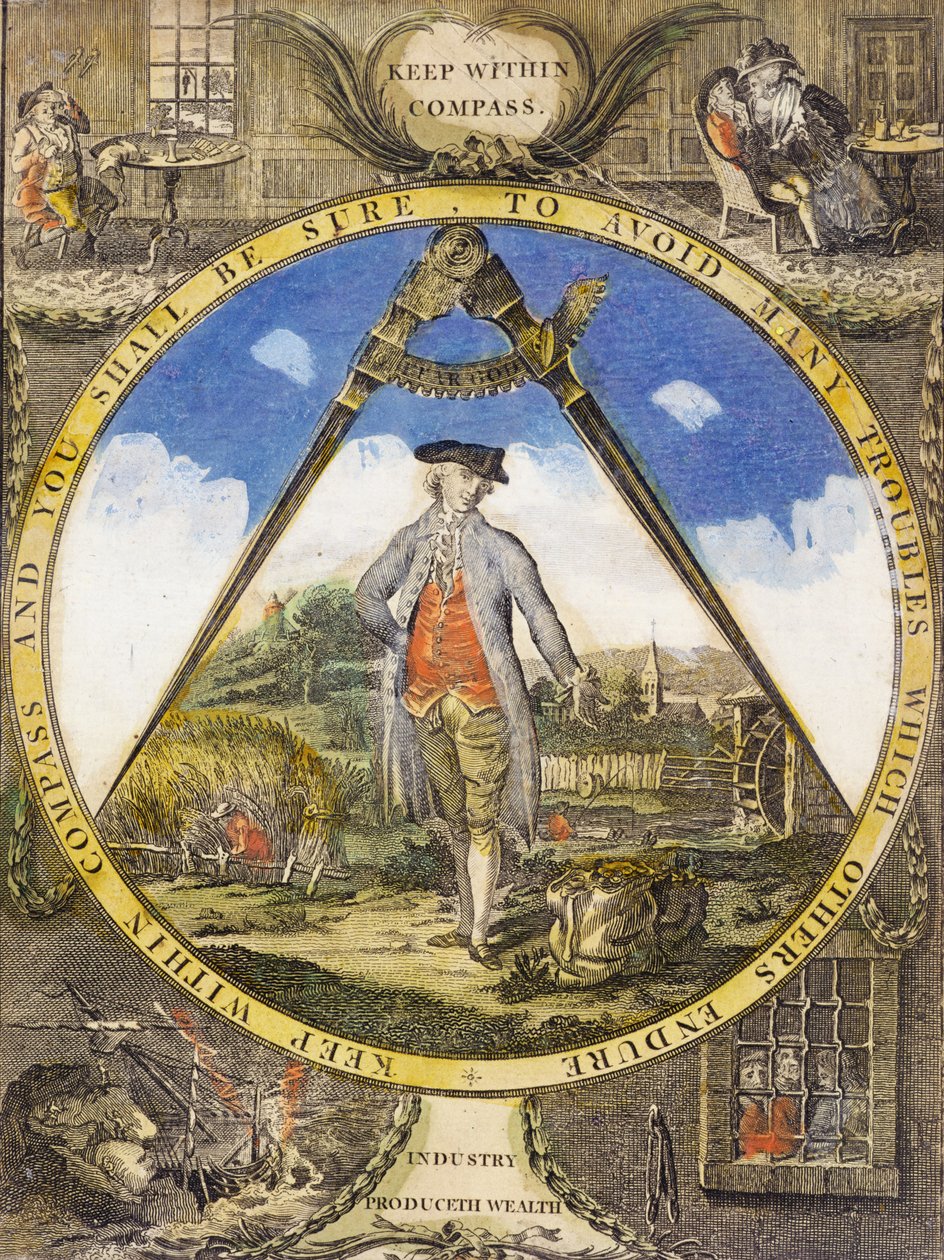 Blijf binnen het Kompas ca. 1784 door Robert Dighton