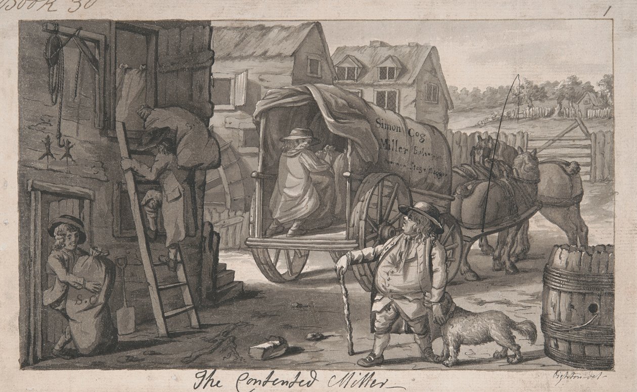 De Tevreden Molenaar door Robert Dighton