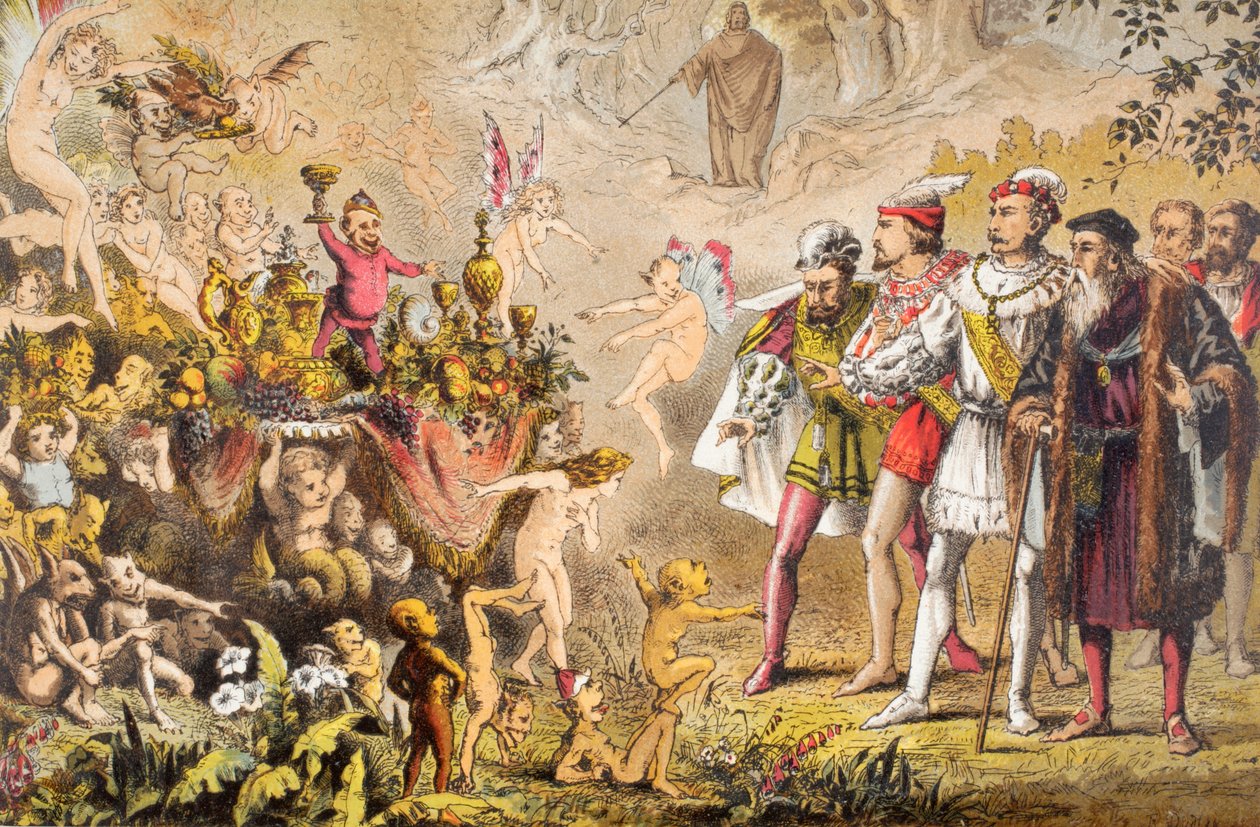 Alonso spreekt in The Tempest, Act III, Scene III, 