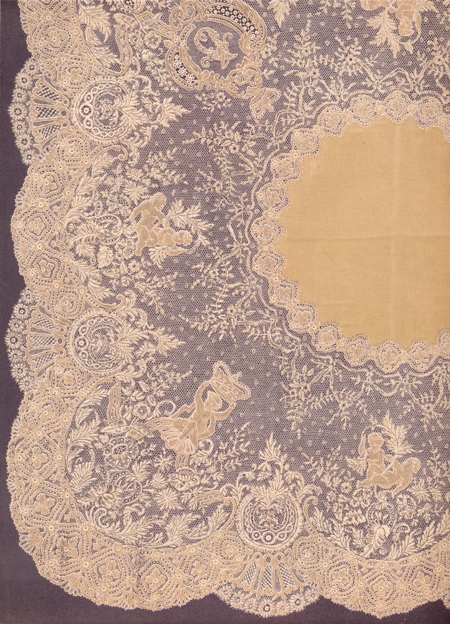 Zakdoek van Brusselse kant, 1863 door Robert Dudley