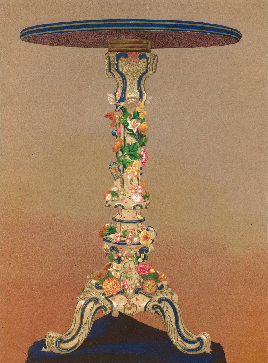 Tafel van Dresdenporselein, geschonken door de hertogin van Anhalt Bernburg (chromolitho) door Robert Dudley