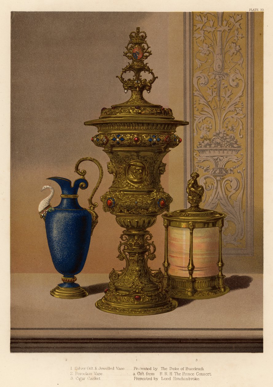 Huwelijkscadeaus (chromolitho) door Robert Dudley