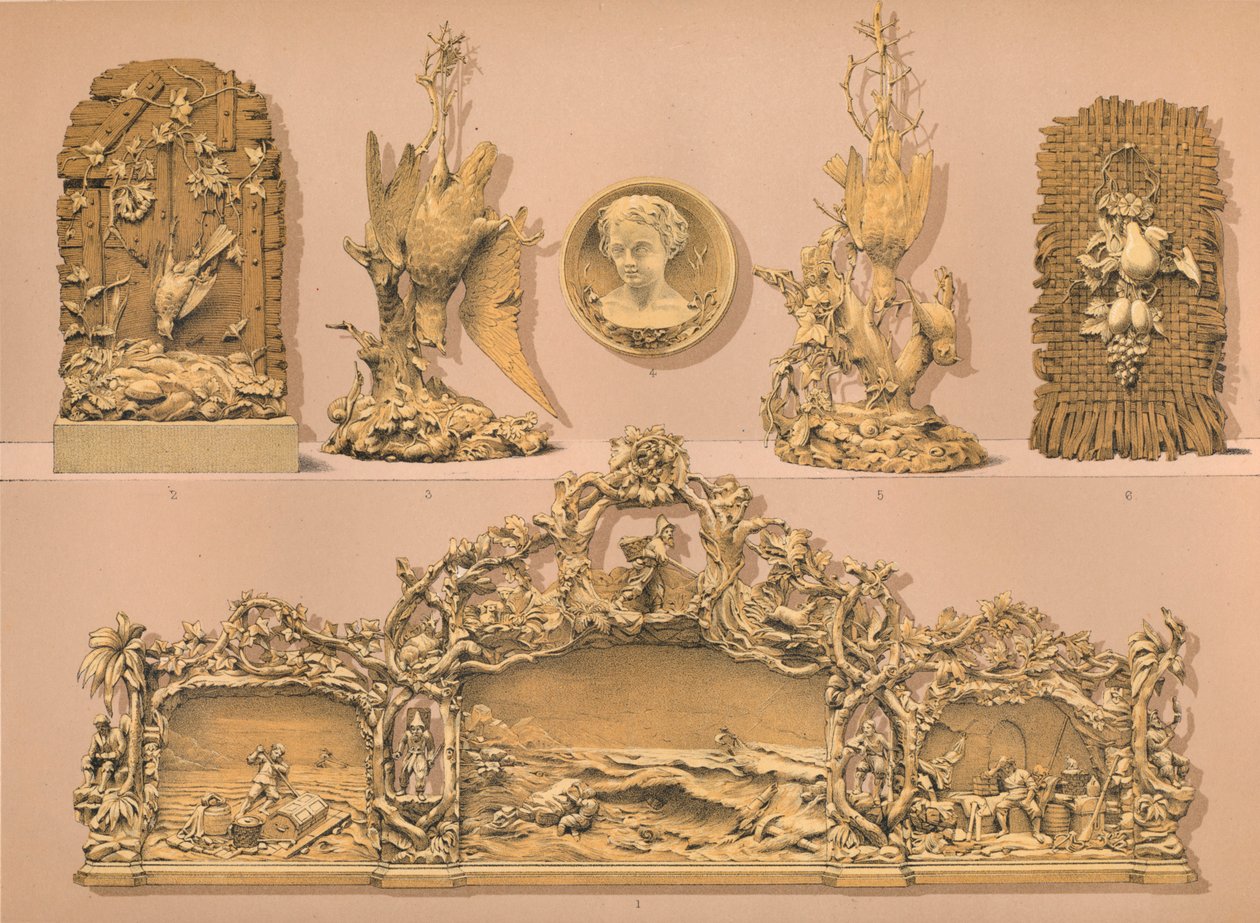 Houtsnijwerk, 1893 door Robert Dudley