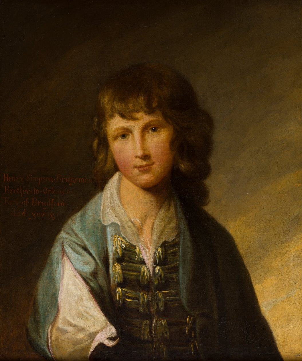 Portret van Henry Simpson Bridgeman (1757-1782) als jongen, ca. 1767-77 door Robert Edge Pine