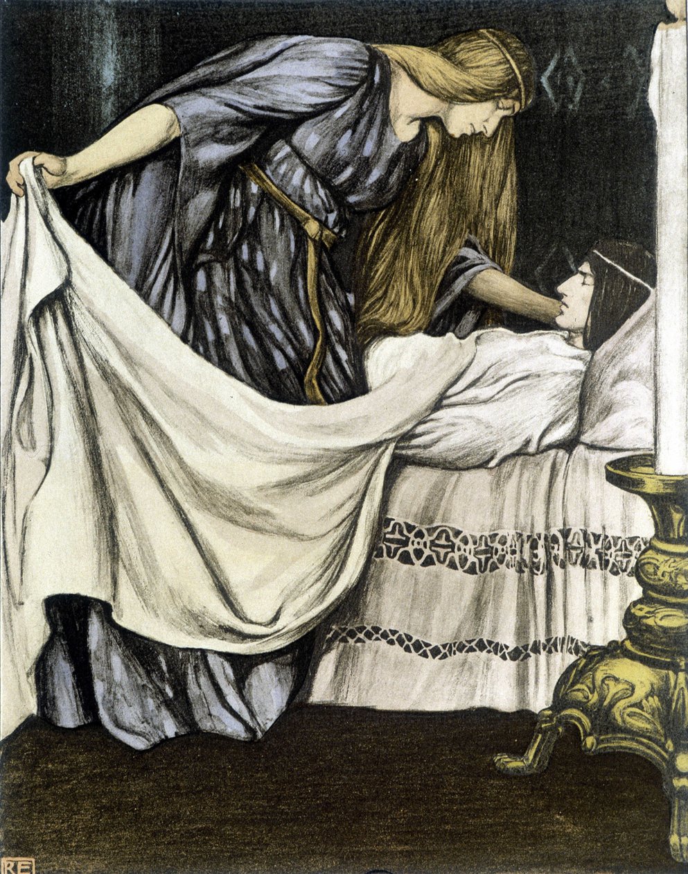 De Dood van Tristan - in "De Roman van Tristan en Isolde", door Robert Engels door Robert Engels
