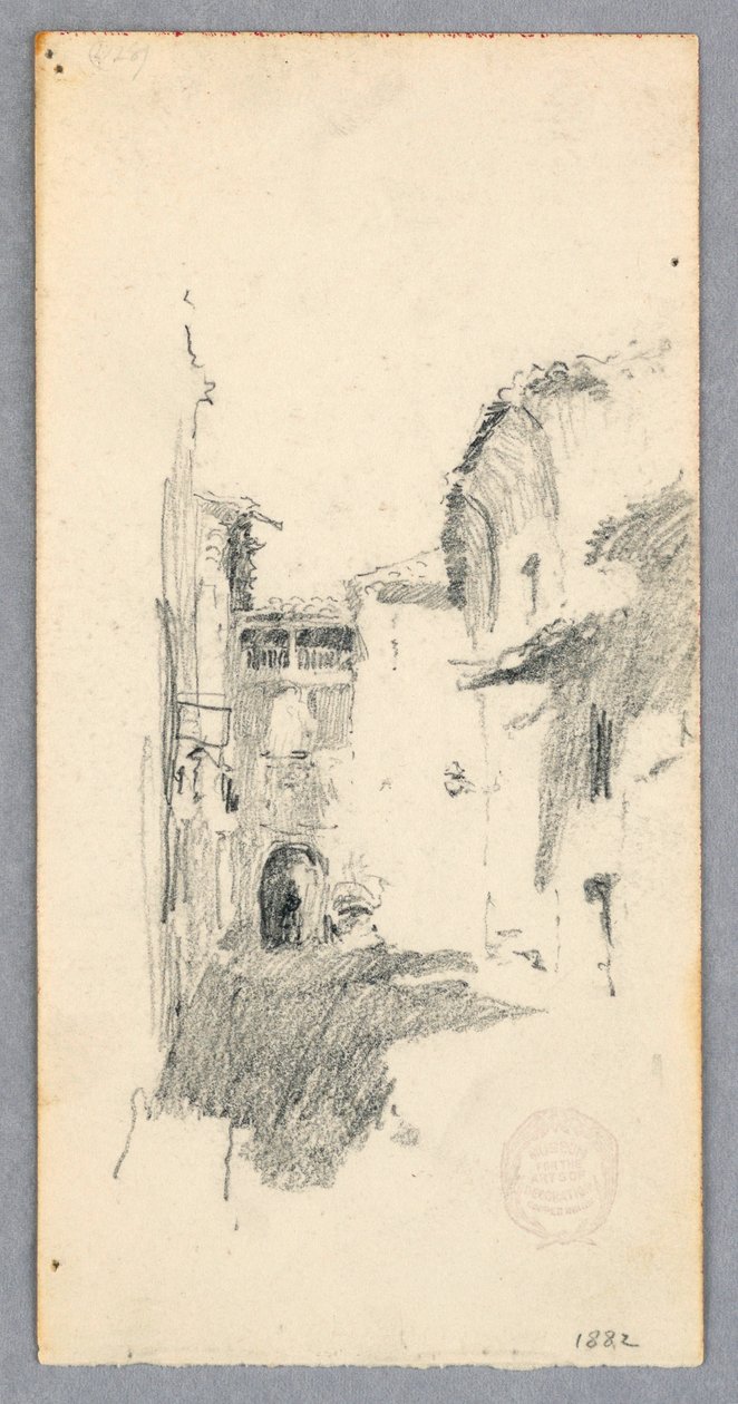 Tekening, Straatbeeld, 1882 door Robert Frederick Blum
