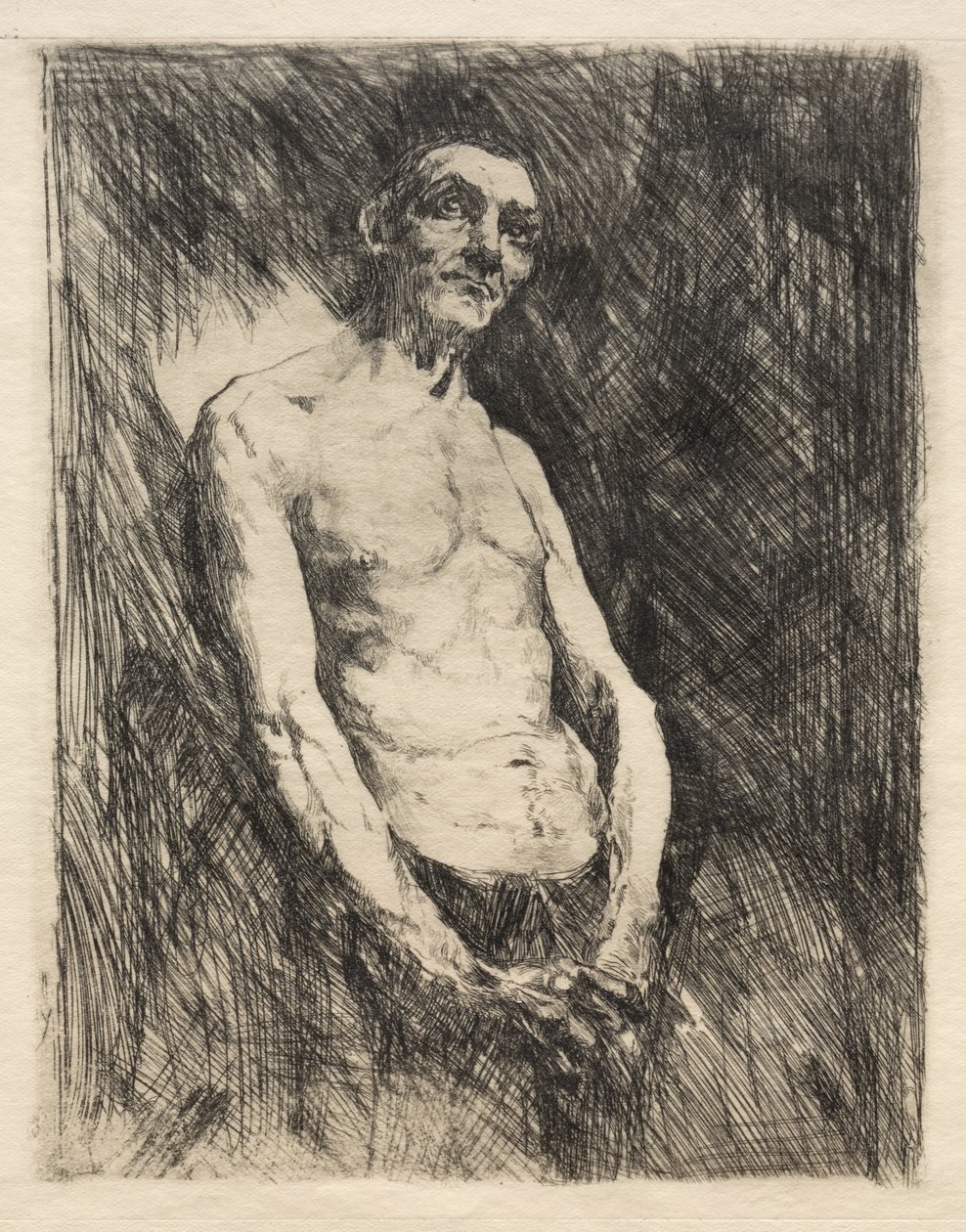 Halfnaakt figuur van een man door Robert Frederick Blum