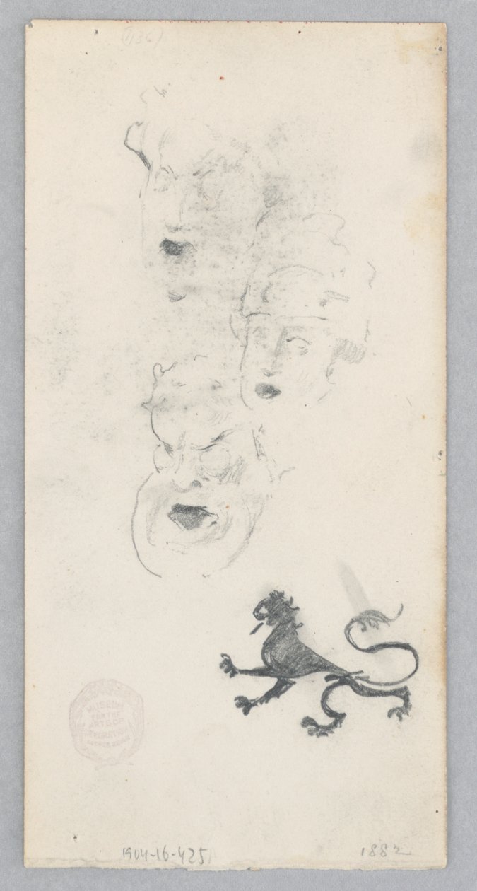 Staande leeuw door Robert Frederick Blum