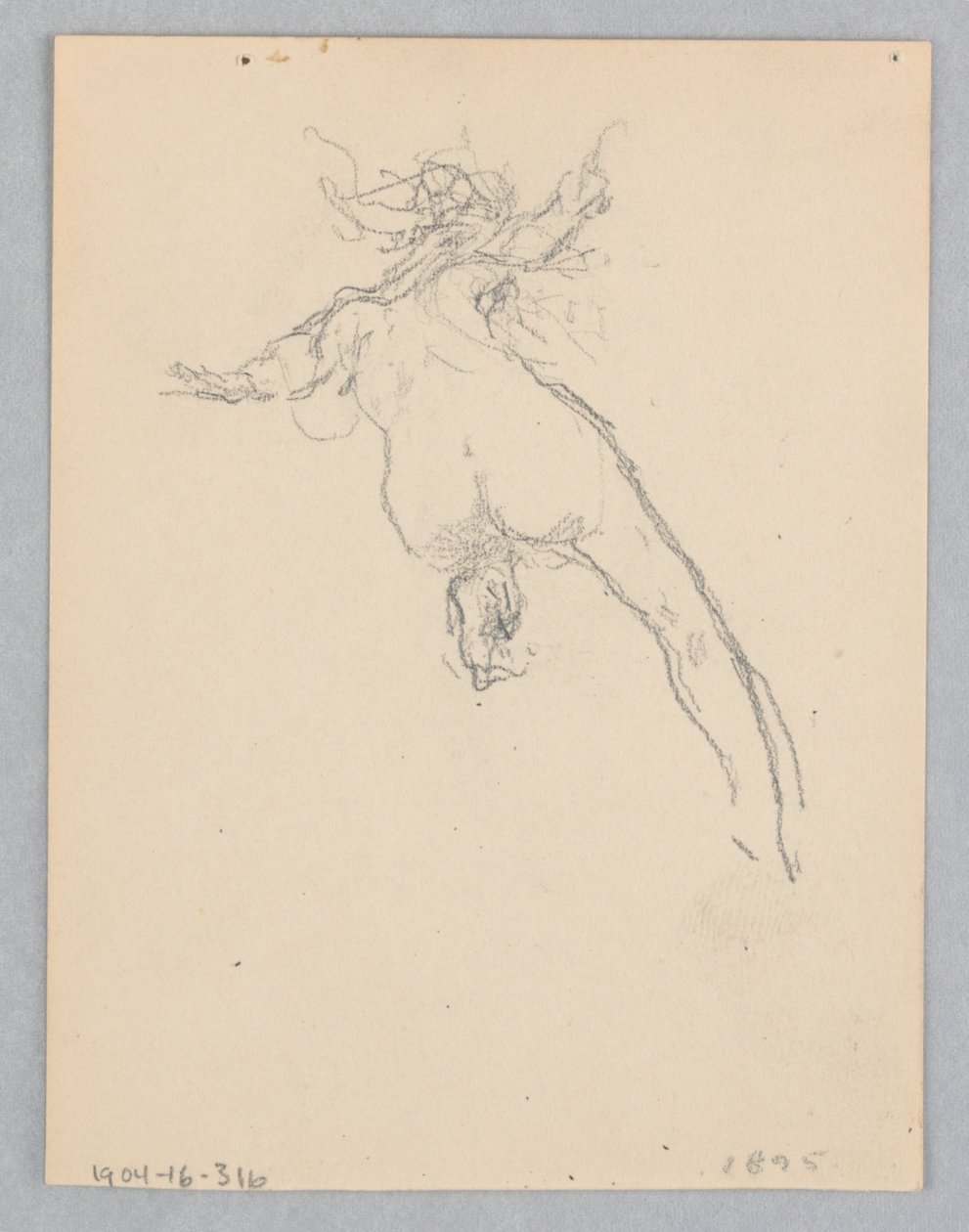 Studie voor een dansende vrouw, "Stemmingen op muziek," Mendelssohn Glee Club, New York, NY door Robert Frederick Blum