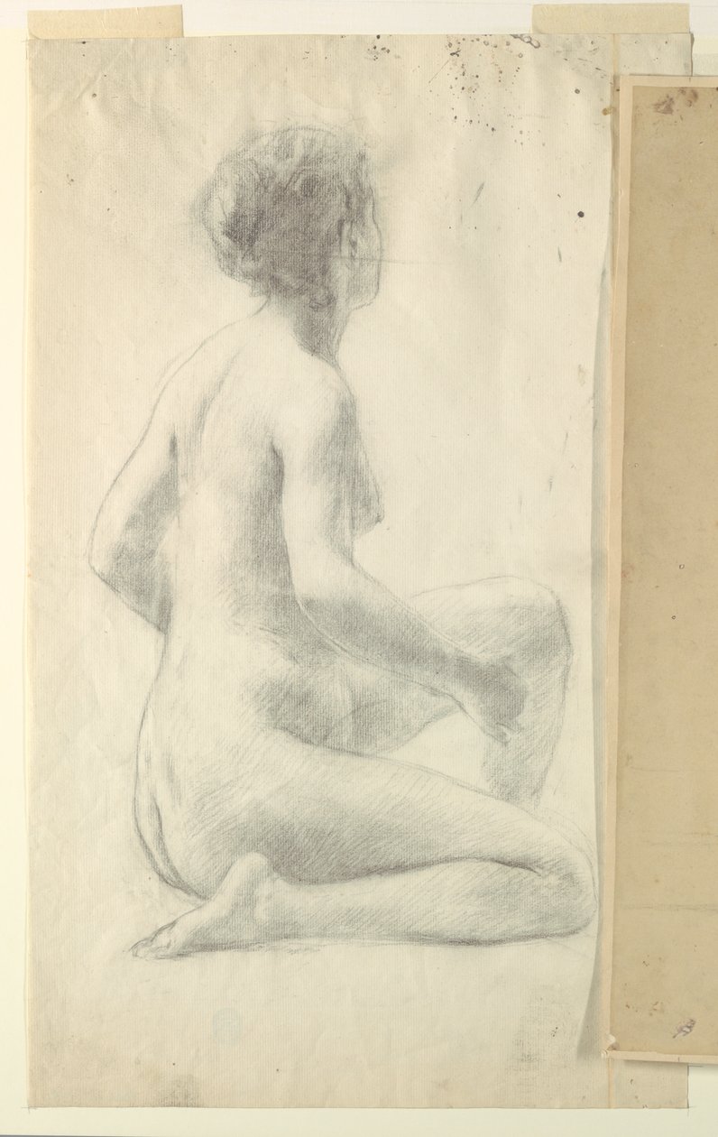 Studie voor een zittende vrouw, "Wijnfeest," Mendelssohn Glee Club, New York, NY door Robert Frederick Blum