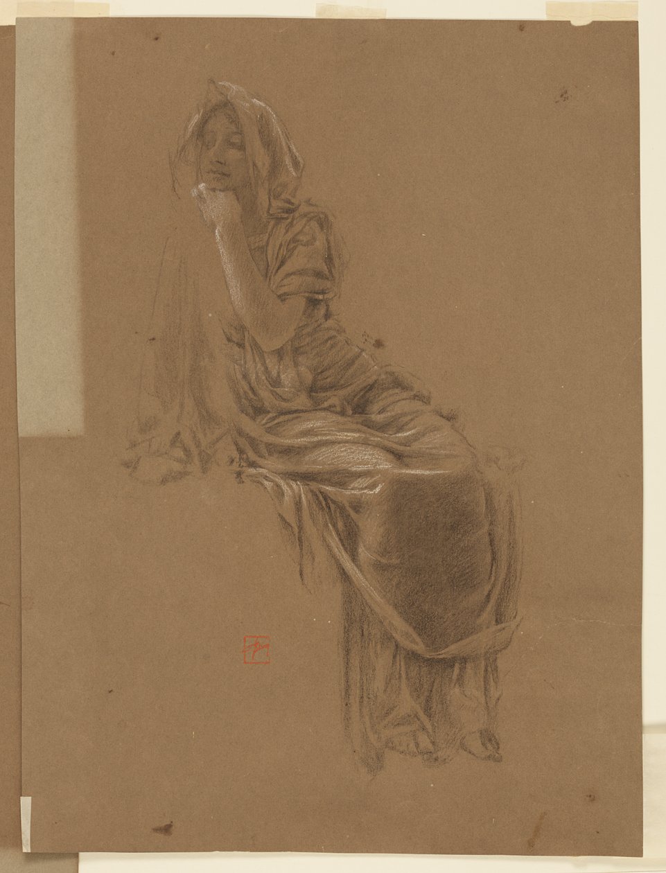 Studie voor een zittende vrouw, "Vintage Festival," Mendelssohn Glee Club, New York, NY door Robert Frederick Blum