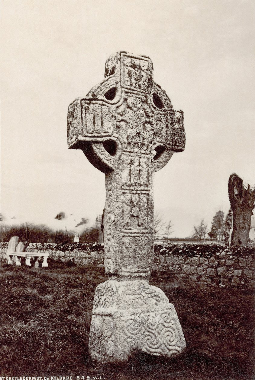 Het Noordelijke Hoge Kruis bij Castledermot, Co. Kildare, Ierland door Robert French