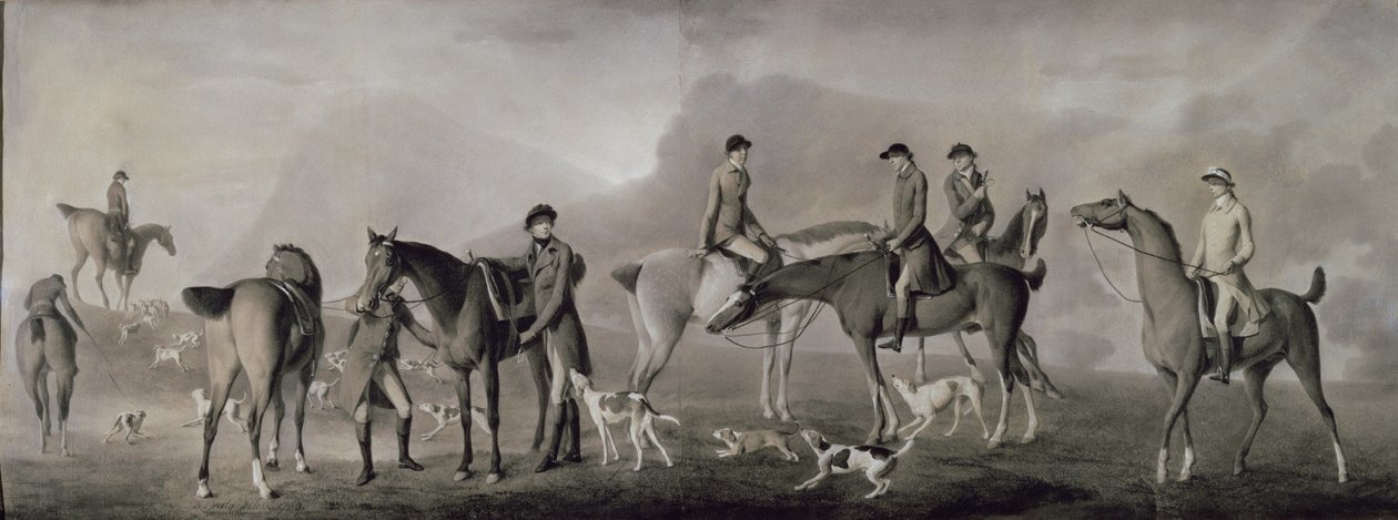 Tom Conolly van Castletown op jacht met zijn vrienden, 1769 door Robert Healy