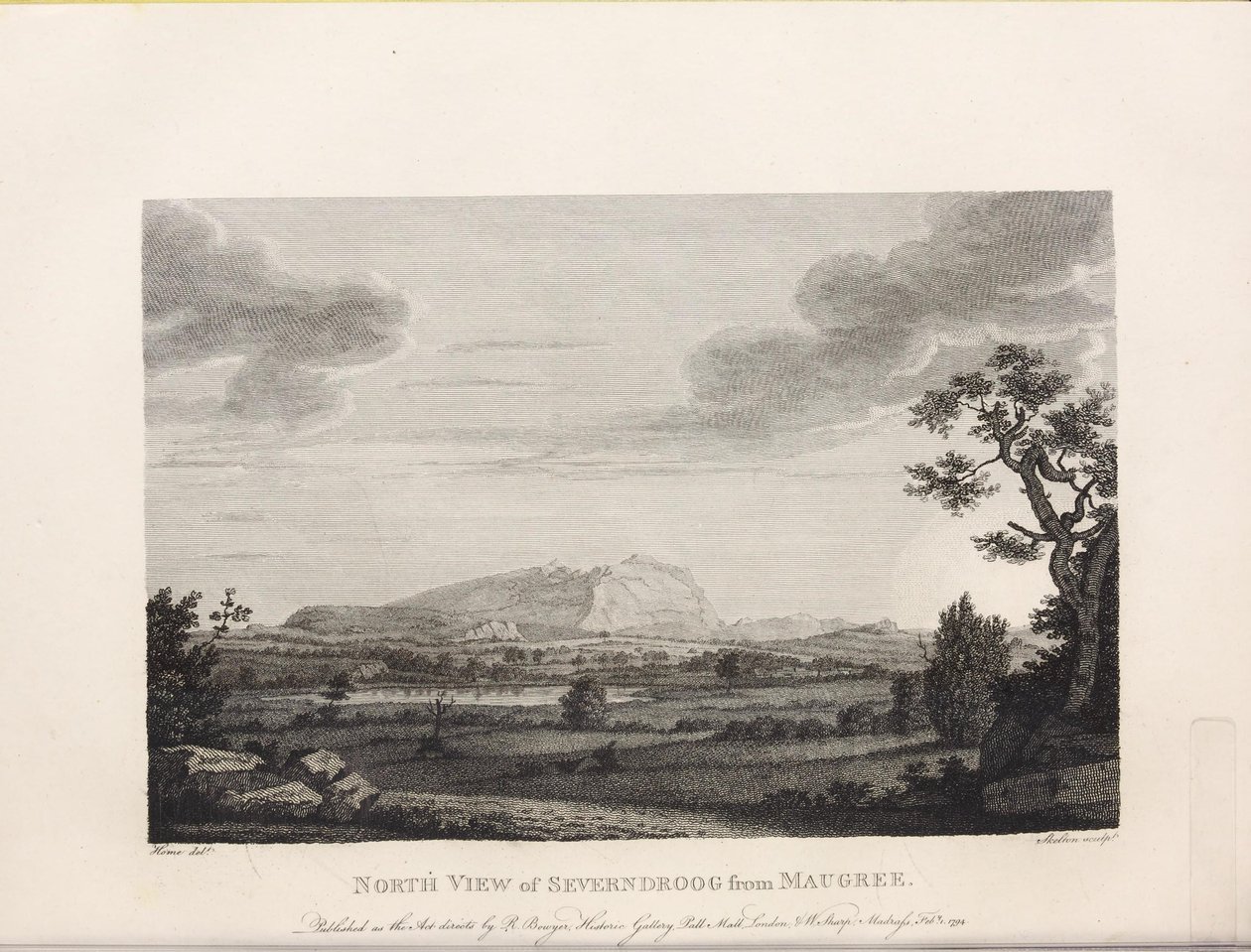 Illustratie uit het boek Geselecteerde uitzichten in Mysore, het land van Tippoo Sultan van Home, Robert en uitgegeven door Published by Mr. Bowyer (gb, 1794) door Robert Home