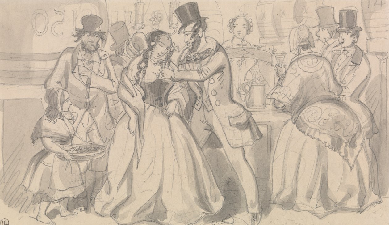 Openbare Verfrissing in Lage Kringen door Robert Isaac Cruikshank