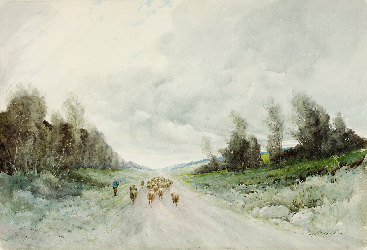 Een weg in Northumberland door Robert J. Hewitt
