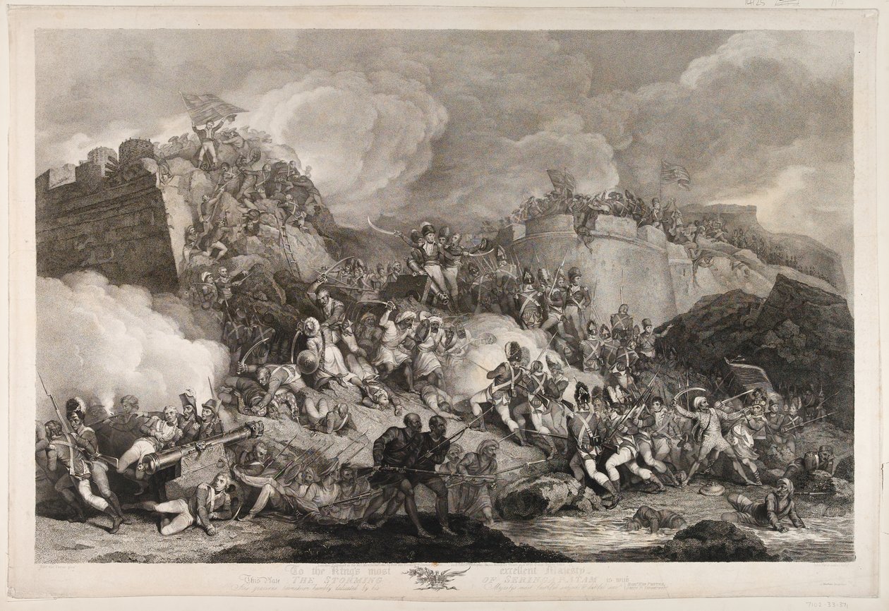 De Bestorming van Seringapatam, 1799 door Robert Kerr Porter