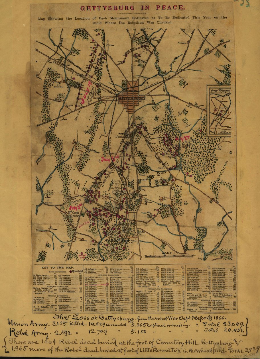 Gettysburg in vrede LOC gvhs01.vhs00266 door Robert Knox Sneden