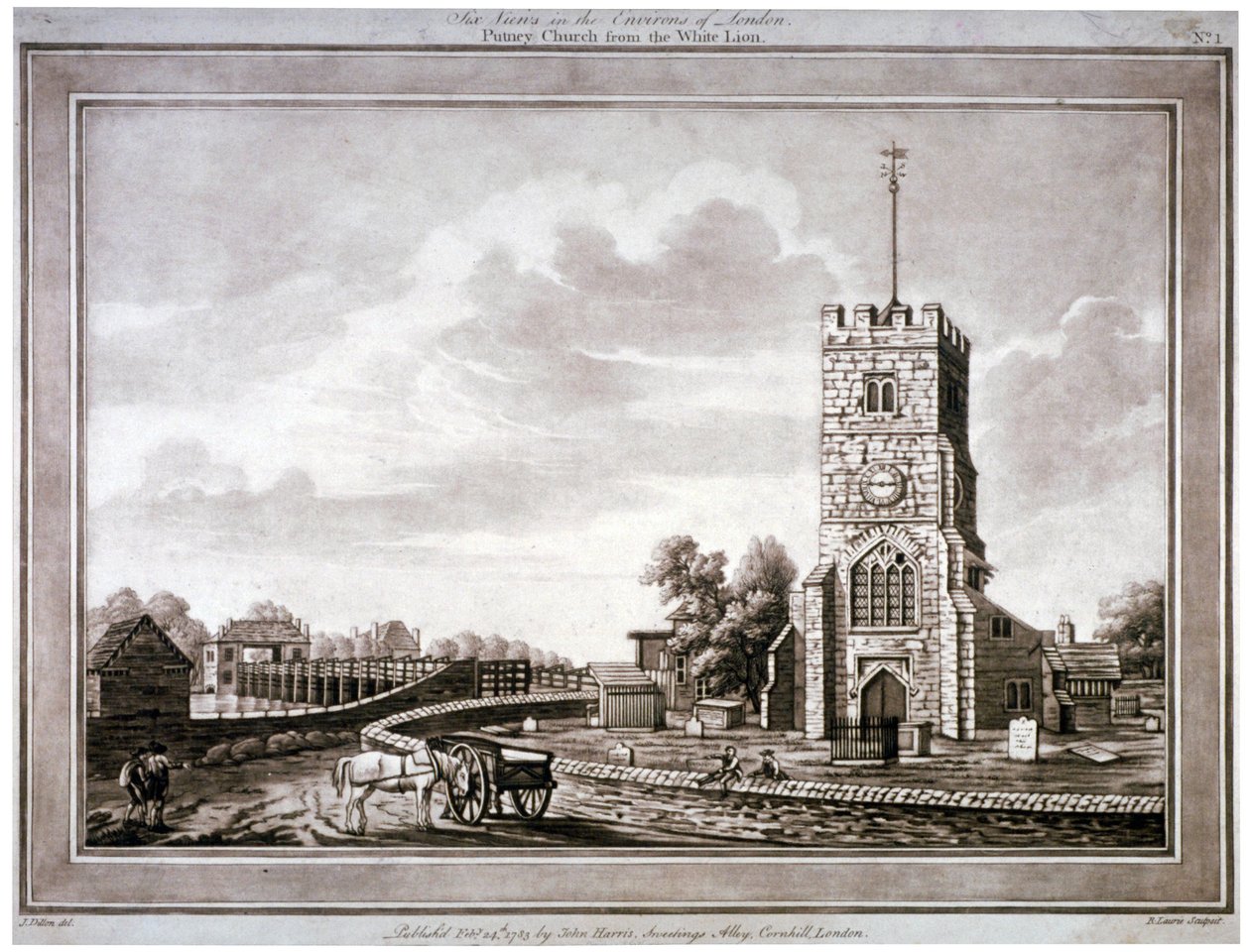 Kerk van St Mary, Putney, Wandsworth, Londen door Robert Laurie