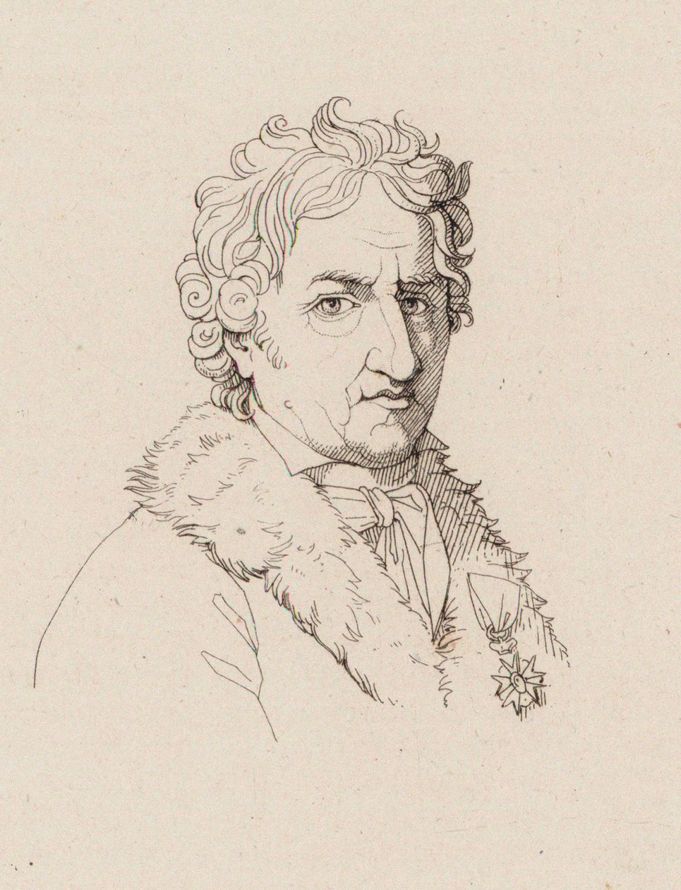 Portret van de componist Pierre-Alexandre Monsigny door Robert Lefevre