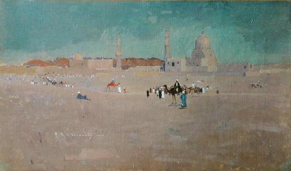 Een scène in Egypte, ca. 1890 door Robert McGowan Coventry