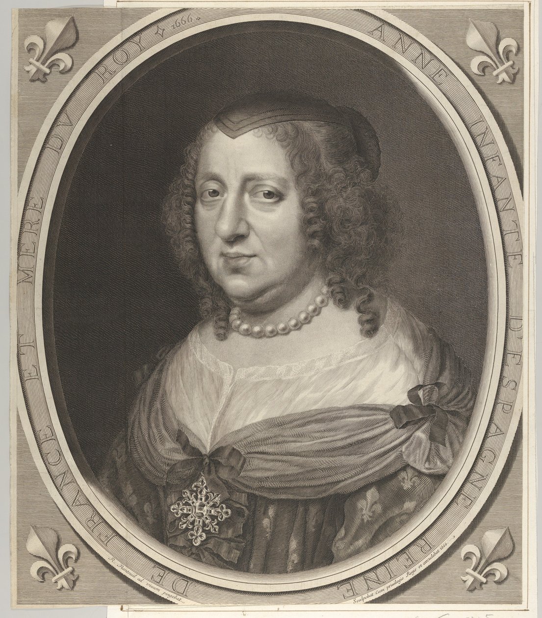 Anna van Oostenrijk door Robert Nanteuil
